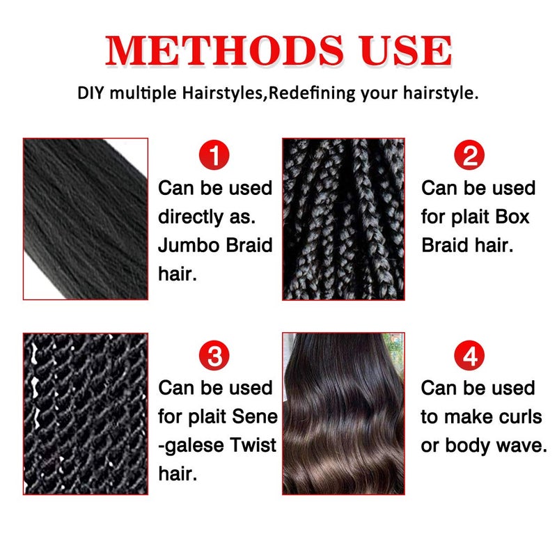 Beyond Beauty Pre-stretched Braids Hair Professional Itch Free Hot Water Setting Synthetic Fiber Ombre Yaki Texture Braid Hair Extensions 26 Inch 8 Packs Beyond Beauty Braiding Hair 1B-30-27â€¦ - Image 5